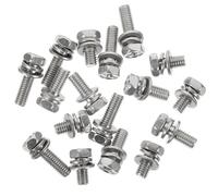 ifundom 18 Piezas Tornillos de Batería para Motocicleta de Acero | Tuercas y Pernos para Uso Marino E Industrial, Superficie Lisa, Color Plata