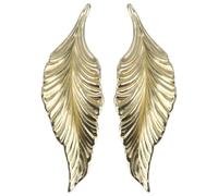 ifundom 2 Piezas Tirador de Mueble Elegante Forma de Hoja, Dorado, Retro