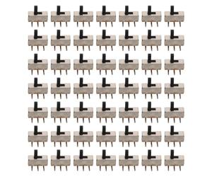 ifundom 300 Piezas Interruptor Deslizante Vertical Pines Posiciones sin Patas Fijas Mini Interruptor Unipolar para Montaje Panel Unidades para Proyectos Electrónicos DIY
