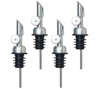ifundom 4 Piezas Vertedor de Aceite de Oliva de Acero Inoxidable y Plástico Reutilizable, Práctico Dispensador Antigoteo para Botellas de Cocina Estilo Simple