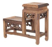 ifundom Base de Exhibición de Madera para Macetero y Planta Soporte Resistente y Diseño en Color Café Adecuado para Decoración en Jardín y Entrada