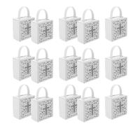 ifundom Cajas de Obsequio con Diseño de Cruz Hueca 25 Unidades Pequeñas para Comunión y Bautizo Bolsas para Fiestas Religiosas y Recuerdos Cristianos Suministros para Eventos