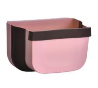 ifundom Cesto de Basura de Plástico Plegable para Cocina y Oficina | Colgante, Instalación Rápida, para Puertas de Armario y Estantes, Rosa o Coffee, Textura Decorativa