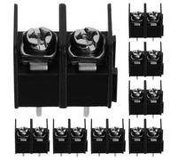 ifundom Dispositivo Conector de Bloque de Terminales 2 Pines 7,62mm 50 Piezas Aislamiento, Fácil Montaje para Cables Negros, Adecuado para Usuarios Profesionales y Proyectos DIY