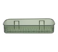 ifundom Estante Organizador de Pared para Baño sin Taladro, Plástico Verde | Caja Colgante Transparente, Exterior Elegante, para Aseo y Tubos Faciales en Pared de Ducha o Lateral