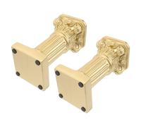 ifundom Estatuas Decorativas de Pilares Dorados 2 Piezas Resina 9.5X9.5X19.5 CM para Adornos Navideños y Base de Maceta