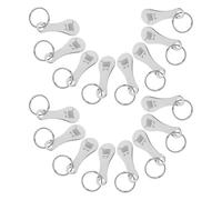 ifundom Plata Token de Carrito de Compras de Acero Inoxidable 16 Piezas Llavero Ficha de Carrito de Supermercado para Hombres y Mujeres