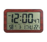 ifundom Reloj Digital de Pared y Sobremesa Pantalla Grande Calendario Perpetuo Negro Función de Alarma y Silencioso para Sala de Estar y Oficina