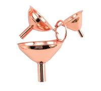 ifundom Set de 3 Embudos de Acero Inoxidable Dorado, Herramienta de Cocina Mango Perforado, Fácil de Sostener para Transferencia de Líquidos en Cocina