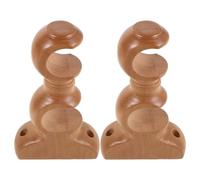 ifundom Soporte Piezas Doble Barra de Madera Resistente en Cortina para de, Base Fija 2 Adecuado de Cortinas para Ventana para Barras Habitación
