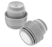 ifundom Tapón y Junta de Repuesto para Tapa de Termo 500-1200 Ml Compatible con Haers Boca 45 Mm, Tapa Aislante Gris para Vaso Térmico, Cierre Hermético Antidesbordamiento para Viaje y