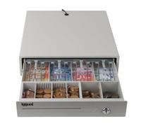 iggual Cajón portamonedas IRON-10W 4 billetes y 6 monedas 38 cm Blanco