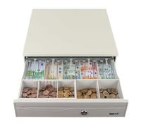 iggual Cajón portamonedas IRON-30W 42 cm 5 billetes/5 monedas Cerradura 3 posiciones Blanco