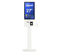 iggual Kiosco TPV Autoservicio 27" FHD- Windows 11 Pro - Intel Core i5 12450H, 8GB /256GB SSD, Pantalla LED 9:16 Vertical Táctil Capacitiva- Impresora Tickets- Lector QR 1D/2D, NFC -WiFi, Bluetooth