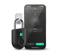 Igloohome Padlock Lite - Candado inteligente, huella dactilar, negro