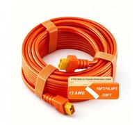 iHaospace XT60 - Cable de extensión de 10 pies, 16.4 pies, 25 pies, 12 AWG XT60 con conector macho a hembra para estación de energía portátil, panel solar, generador solar, batería RC (25 pies)
