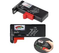 iHMeiju 2 comprobadores de batería, comprobador de batería universal para baterías domésticas AAA AA C D 9V 1.5V (modelo BT-168)