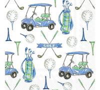 IHR Ideal Home Range Servilletas de cóctel Rosanne Beck desechables de papel de 3 capas, paquete de servilletas de fiesta, 5 x 5 pulgadas, Guy Golf, 20 unidades