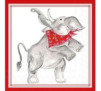 IHR Ideal Home Range Servilletas de cóctel Rosanne Beck Hometown Pride desechables de 3 capas de papel para fiesta, 5 x 5 pulgadas, elefante rojo, 20 unidades