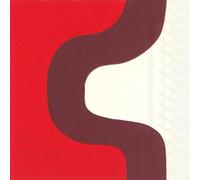 IHR Ideal Home Range Servilletas de fiesta Marimekko desechables de papel de 3 capas, 6.5 x 6.5 pulgadas, Seireeni (rojo oscuro), 20 unidades