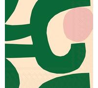 IHR Ideal Home Range Servilletas de fiesta Marimekko desechables de papel de 3 capas, 6.5 x 6.5 pulgadas, seppel (verde), 20 unidades