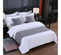 IINCOOY Colcha y Manta Decorativa de Lujo, Adecuada for decoración de pies de Cama Individual, Doble, tamaño Queen y King(Gray (A),50x180 cm)