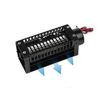 IINCOOY Ventilador de Tambor de Flujo Cruzado Negro | Carcasa de acero al carbono, motor silencioso, impulsor agrandado, adecuado for diversas ocasiones.(30090,12V)
