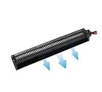 IINCOOY Ventilador de Tambor de Flujo Cruzado Negro | Carcasa de acero al carbono, motor silencioso, impulsor agrandado, adecuado for diversas ocasiones.(30360,12V)