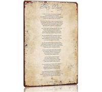 IINKUEYK Inspirational Life Reflection Metal Tin Sign Vintage Poem About the Dash Between Dates Wall-Art for Study Living Room 8 X 12 inch