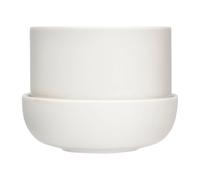 Iittala Maceta con plato Nappula Ø17 cm altura 13 cm blanco