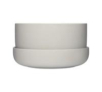 Iittala Maceta con plato Nappula Ø24 cm altura 13 cm Gris claro