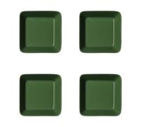 Iittala Plato cuadrado Teema Verde bosque. 12x12 cm. pack de 4
