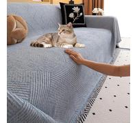 IJNBHU Funda Sofa 3 Plazas, 180×340CM, Manta Cubre Sofa Four Seasons, Universal, Reversible, Grande, Gruesas, para Sofá Seccional, Loveseat, 2, 3 o 4 Plazas,Azul,180 * 230cm