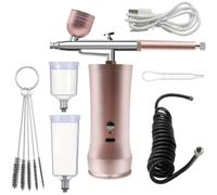 IJSDNVJNDX Kit de Aerógrafo Eléctrico con Compresor, Juego de Aerógrafo Inalámbrico, Juego de Aerógrafo de Mano para Maquillaje, Pintura, Decoración de Pasteles C