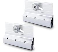 IJSDNVJNDX M6053 Juego de 2 Puertas de Ducha Sin Conjunto de Rodillo de Soporte Superior Rueda Plástica Redonda de 3/4 Pulg. Aluminio Extrusionado, Acabado Cromado