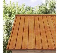 IKAYAA 12x Paneles para Tejado 100 x 44 cm, Chapa Tejado, Techo para Garaje Caseta Placa Cobertizos corten Oxidado