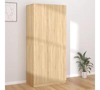IKAYAA Armario Dormitorio con 2 Puertas, Armario de Madera Contrachapada，Armario Ropero Armarios Juvenil Diseño Moderno 90x52x200 cm Roble Sonoma