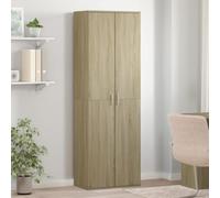 IKAYAA Armario Multiusos 2 Puertas, Armario Escobero y Almacenaje, Hogar - Madera de Ingeniería, 60x35x180 cm Roble Sonoma