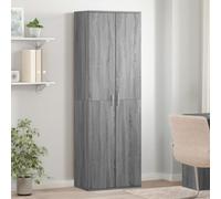 IKAYAA Armario Multiusos 2 Puertas Escobero y de Limpieza, Almacenaje Para Hogar, Madera de Ingeniería, 60x35x180 cm Gris Sonoma