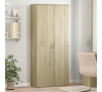 IKAYAA Armario Multiusos Escobero de Limpieza y Almacenamiento, Madera de Ingeniería Roble Sonoma, 80x35x180 cm