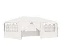IKAYAA Carpa para Fiestas 4 x 6 m, Carpa Jardín Plegable con Paredes, Carpa para Fiesta, Gazebo, Cenador Plegable para Camping, Fiestas, Exterior, Color Blanco