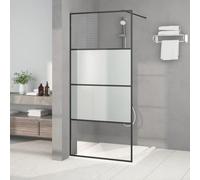 IKAYAA Mampara Ducha Fija 90 x 195 cm -Panel Pantalla Fijo Ducha de Vidrio ESG - Mamparas de Ducha Fija con Cristal Templado 5 mm - Mampara Fija Transparente Medio Esmerilado