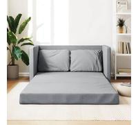 IKAYAA Sofá Cama 2 Plazas Plegable 2 en 1 para Salón Lofts - Futon Pequeño de Suelo 112x174 cm Gris Claro