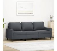 IKAYAA Sofá de 3 Plazas con Respaldo Patas de Madera Sofá de Salon de Terciopelo Sofá Chaise Longue Moderno para Salon Oficina 180 cm Gris Oscuro 3031950_es