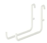 IKEA Gancho Skadis con recubrimiento en polvo de poliéster, color blanco, paquete de 2 unidades 503.356.18