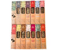 Ikeola - Pack 12 Inciensos Aroma Nature | 12 Aromas aleatorias | Incienso100% Natural y Artesanal, sin Tóxicos | 96 Barras de Incienso de 1 Hora duración Aprox.