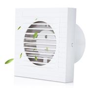 Ikodm 100 mm Ventilador extractor de baño aire para cocina, baño y sótano, Silencioso, incluye tornillos y tacos, color blanco