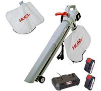 IKRA 3en1 aspirador soplador a batería ICBV 2/20, incl. 2x batería, doble cargador rápido y 2x saco colector