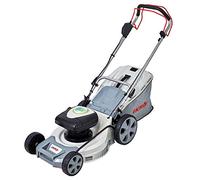 IKRA cortacésped mulching a batería IAM 40-4625S, Transmisión de rueda TwinPower 2x40V, saco colector 50l ancho de corte 46cm