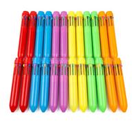 Ikruidy 24 Bolígrafos Retráctiles 10 en 1 Multicolores Portátiles Multipen